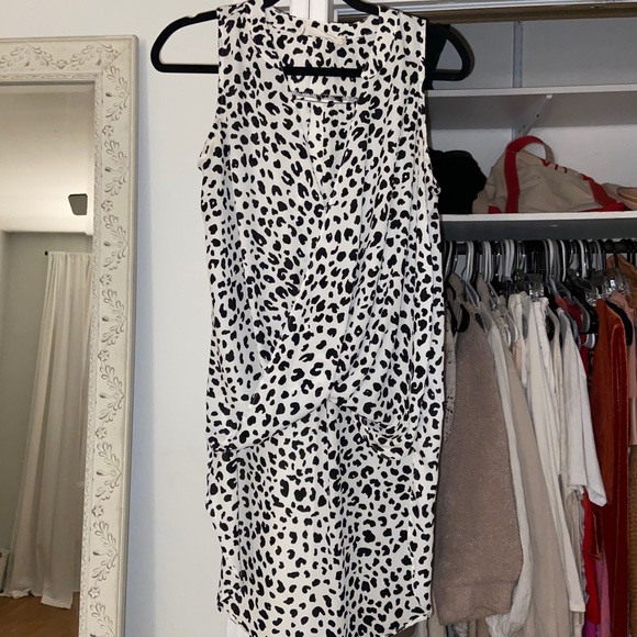 Leopard High Low Wrap Blouse - Picture 1 of 3